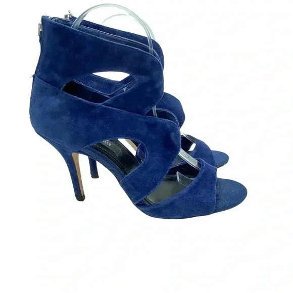 White House Black Market WHBM strappy suede Katia Caged High Heel shoe s… - Picture 2 of 7